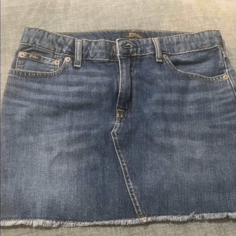 Polo Denim Mini Skirt